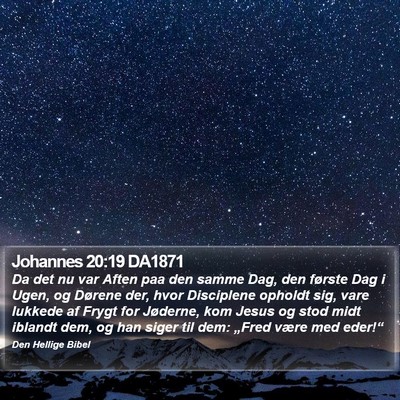 Johannes 20:19 DA1871 Bible Verse Image