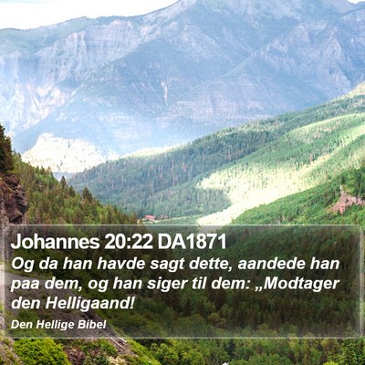 Johannes 20:22 DA1871 Bible Verse Image