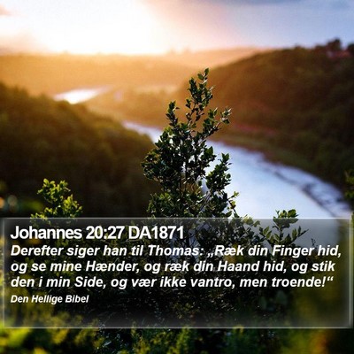 Johannes 20:27 DA1871 Bible Verse Image