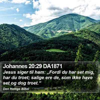 Johannes 20:29 DA1871 Bible Verse Image