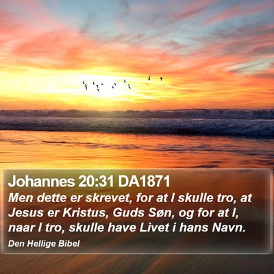 Johannes 20:31 DA1871 Bible Verse Image