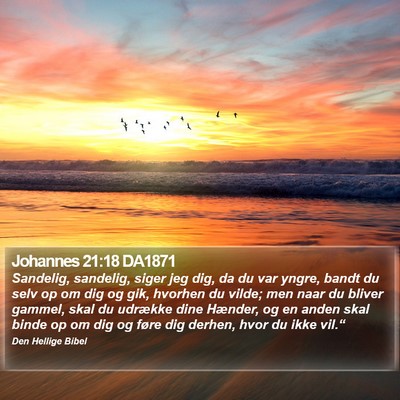Johannes 21:18 DA1871 Bible Verse Image
