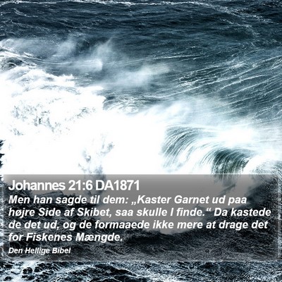 Johannes 21:6 DA1871 Bible Verse Image