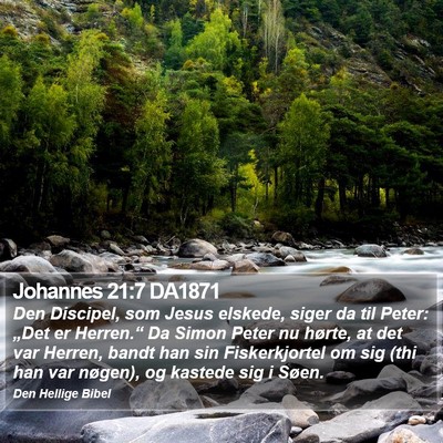 Johannes 21:7 DA1871 Bible Verse Image