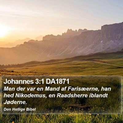 Johannes 3:1 DA1871 Bible Verse Image