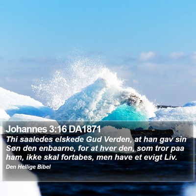 Johannes 3:16 DA1871 Bible Verse Image