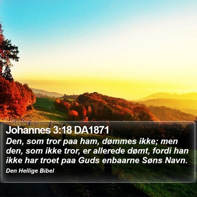 Johannes 3:18 DA1871 Bible Verse Image
