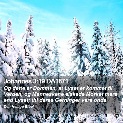 Johannes 3:19 DA1871 Bible Verse Image