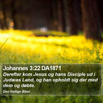 Johannes 3:22 DA1871 Bible Verse Image