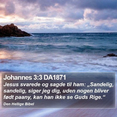 Johannes 3:3 DA1871 Bible Verse Image