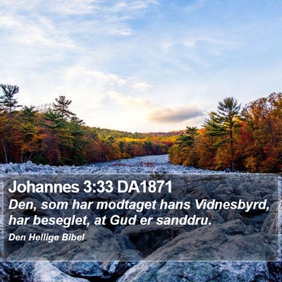Johannes 3:33 DA1871 Bible Verse Image