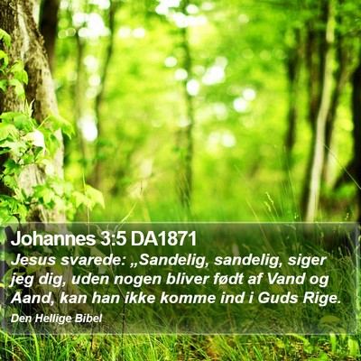 Johannes 3:5 DA1871 Bible Verse Image