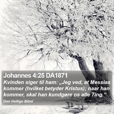 Johannes 4:25 DA1871 Bible Verse Image