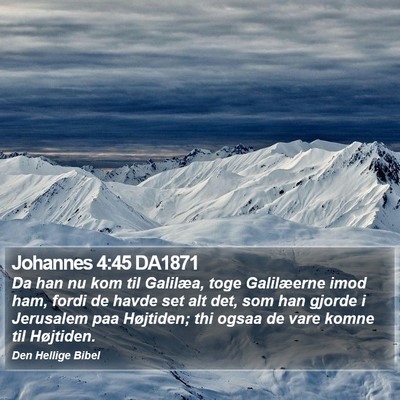Johannes 4:45 DA1871 Bible Verse Image