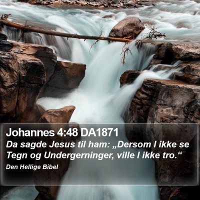 Johannes 4:48 DA1871 Bible Verse Image