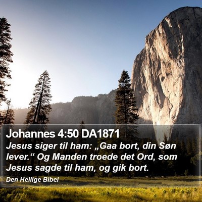 Johannes 4:50 DA1871 Bible Verse Image