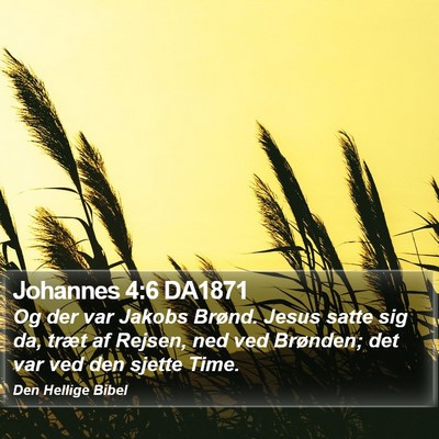Johannes 4:6 DA1871 Bible Verse Image