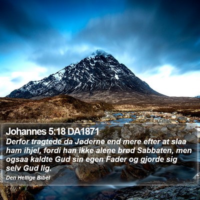 Johannes 5:18 DA1871 Bible Verse Image