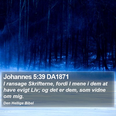 Johannes 5:39 DA1871 Bible Verse Image