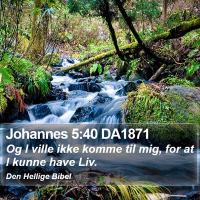 Johannes 5:40 DA1871 Bible Verse Image
