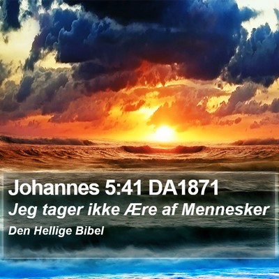 Johannes 5:41 DA1871 Bible Verse Image