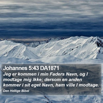 Johannes 5:43 DA1871 Bible Verse Image