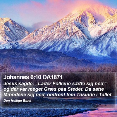 Johannes 6:10 DA1871 Bible Verse Image