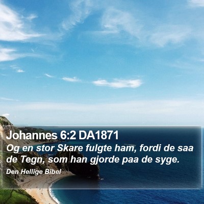 Johannes 6:2 DA1871 Bible Verse Image