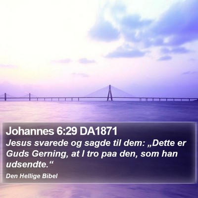 Johannes 6:29 DA1871 Bible Verse Image