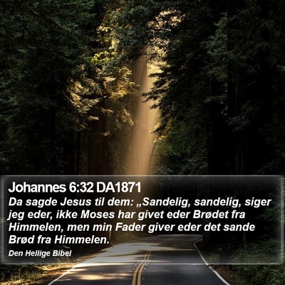 Johannes 6:32 DA1871 Bible Verse Image