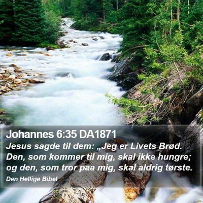 Johannes 6:35 DA1871 Bible Verse Image