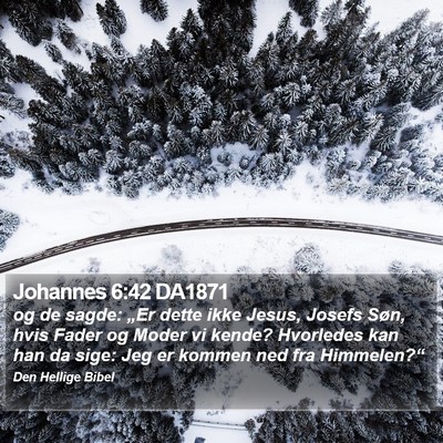 Johannes 6:42 DA1871 Bible Verse Image
