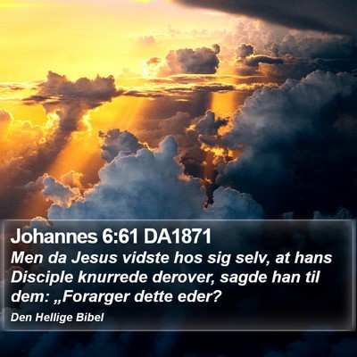 Johannes 6:61 DA1871 Bible Verse Image