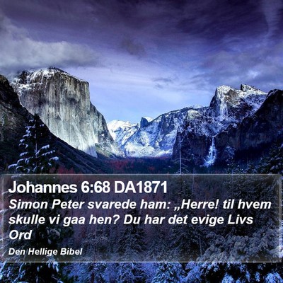 Johannes 6:68 DA1871 Bible Verse Image