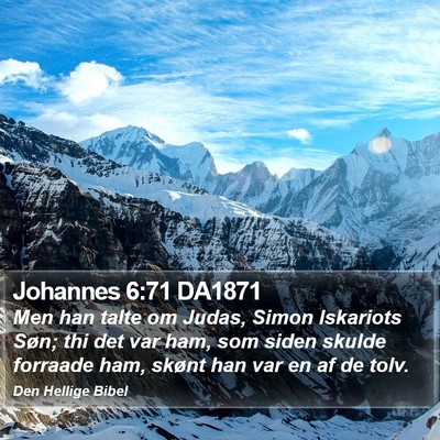 Johannes 6:71 DA1871 Bible Verse Image