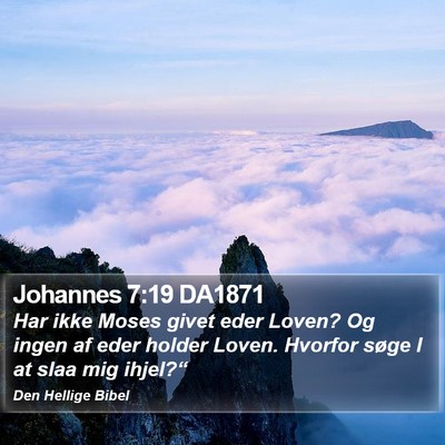 Johannes 7:19 DA1871 Bible Verse Image