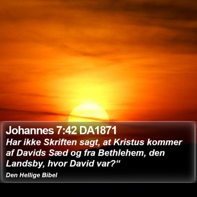 Johannes 7:42 DA1871 Bible Verse Image