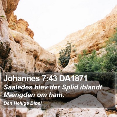 Johannes 7:43 DA1871 Bible Verse Image