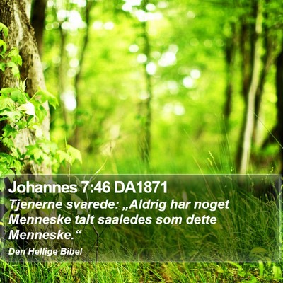 Johannes 7:46 DA1871 Bible Verse Image