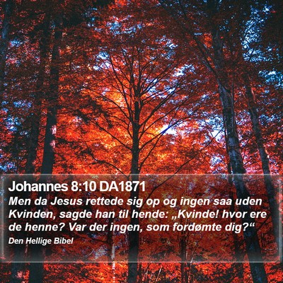 Johannes 8:10 DA1871 Bible Verse Image