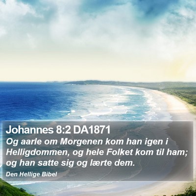Johannes 8:2 DA1871 Bible Verse Image