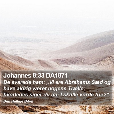 Johannes 8:33 DA1871 Bible Verse Image