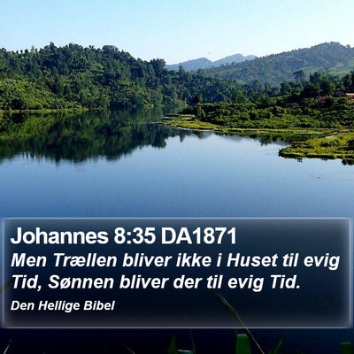 Johannes 8:35 DA1871 Bible Verse Image