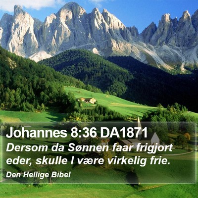 Johannes 8:36 DA1871 Bible Verse Image