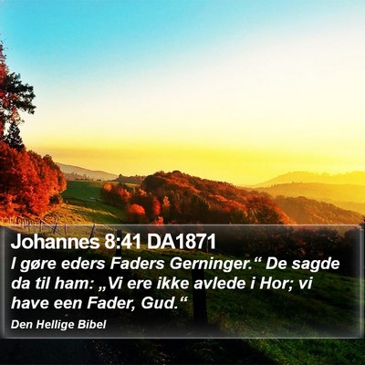 Johannes 8:41 DA1871 Bible Verse Image