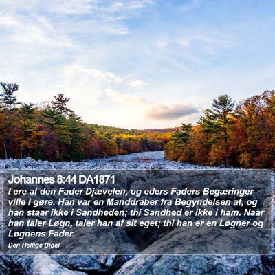 Johannes 8:44 DA1871 Bible Verse Image
