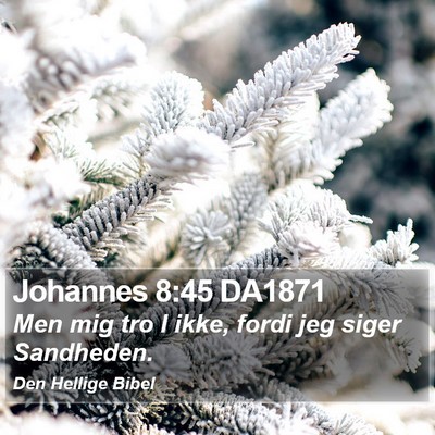 Johannes 8:45 DA1871 Bible Verse Image