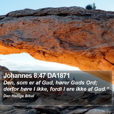 Johannes 8:47 DA1871 Bible Verse Image