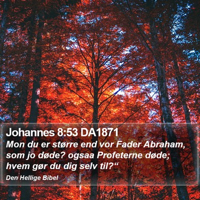 Johannes 8:53 DA1871 Bible Verse Image