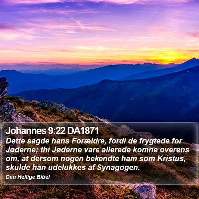 Johannes 9:22 DA1871 Bible Verse Image